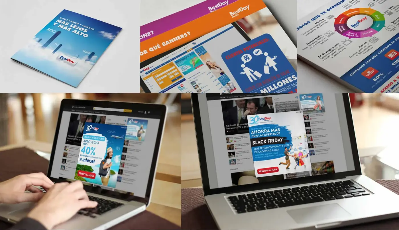 BestDay: Brochures y banners animados