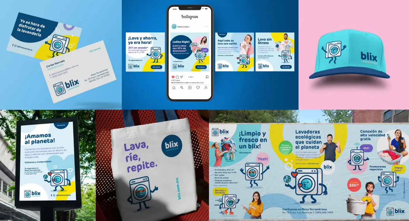 Blix Lavandería: Identidad visual
