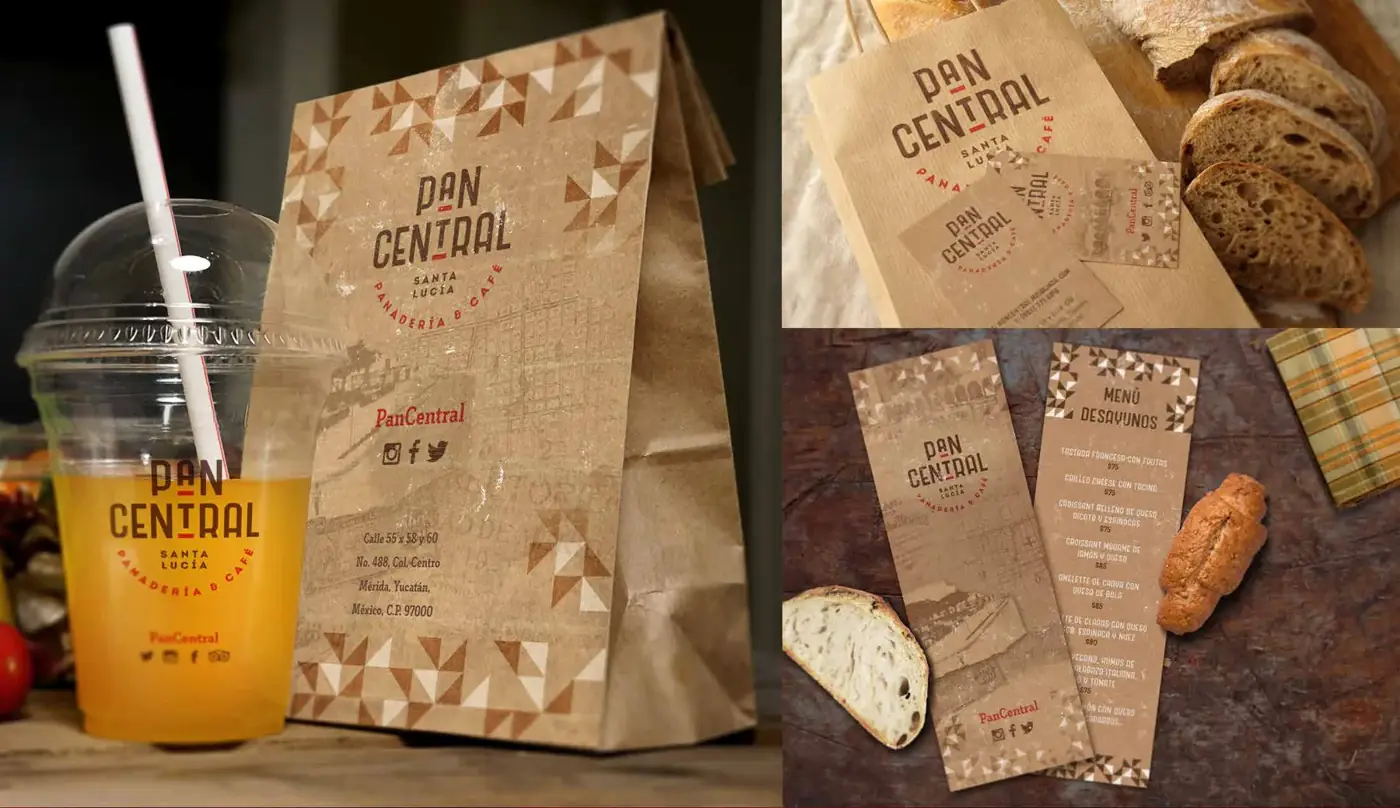 Pan Central: Identidad · panadería y cafetería