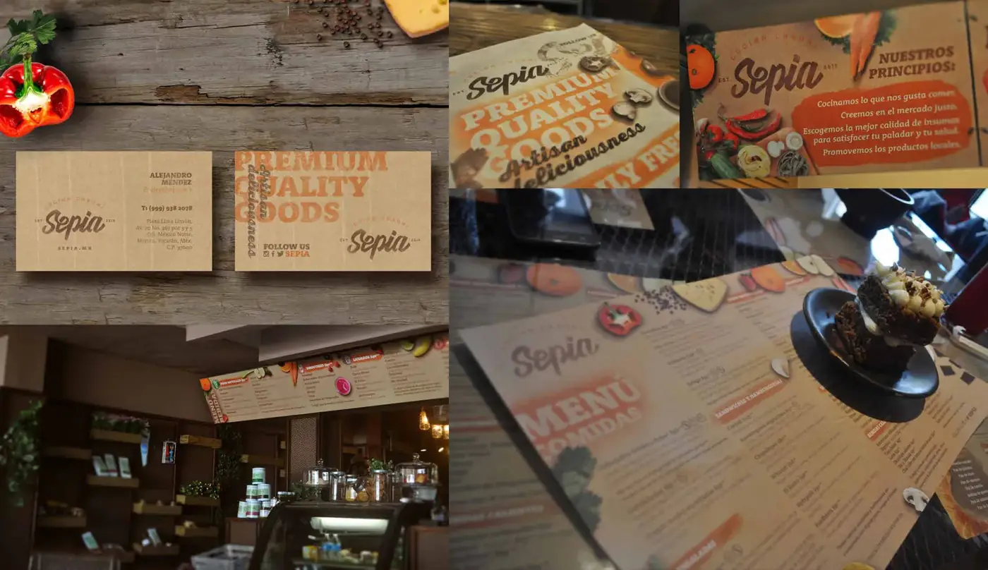 Sepia: Identidad para restaurante